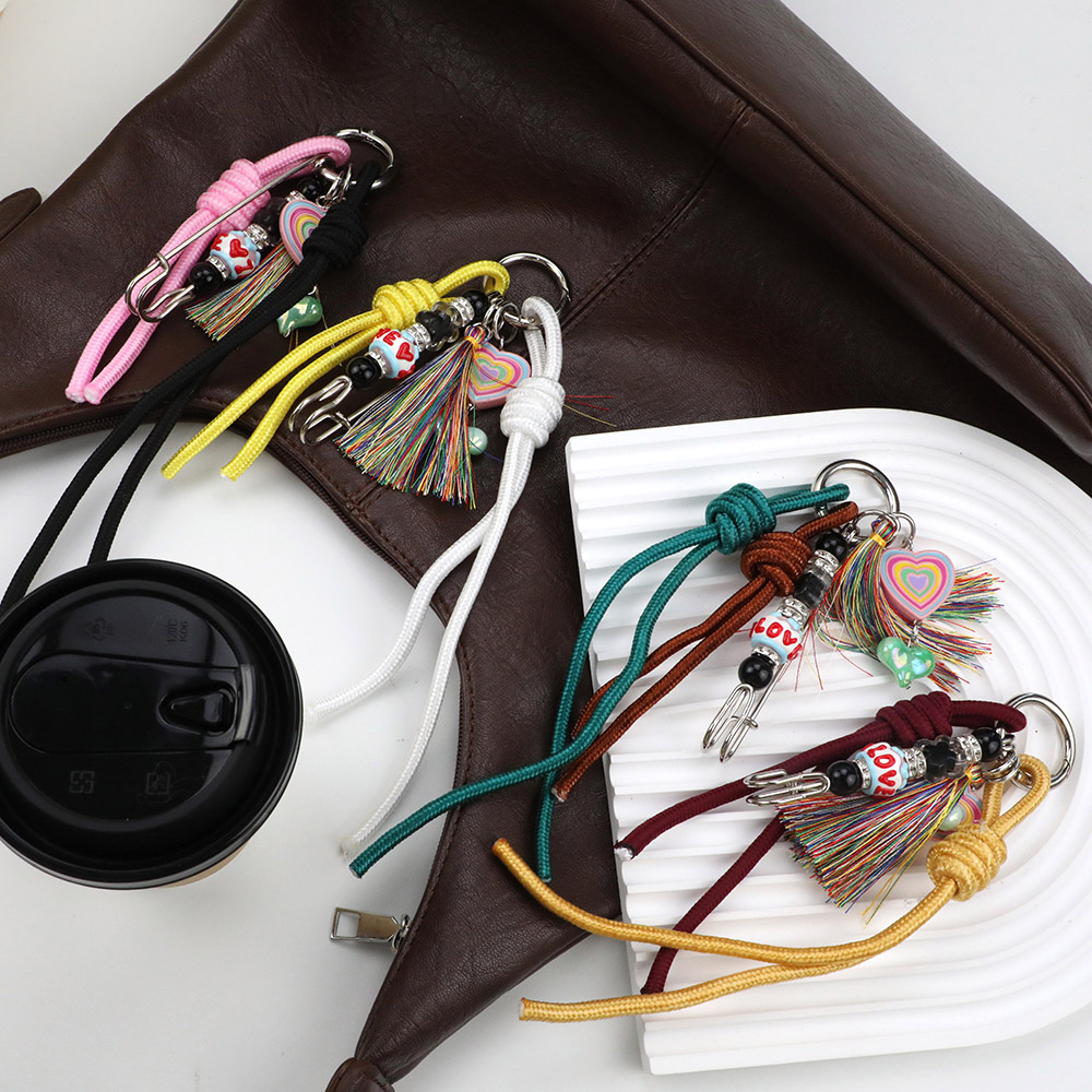 Y2K Multi-Color Rope Bag Decorations Keychains Tassels